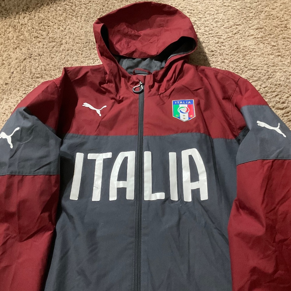 Puma Italy Italia Soccer Rain Jacket Windbreaker